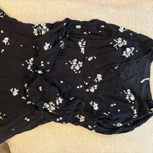 Free People Black Floral Dress